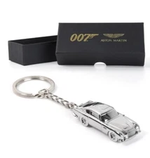 ⚡RARE⚡ 007 JAMES BOND Aston Martin DB5 Keychain Keyring Silver *BRAND NEW* 🚘