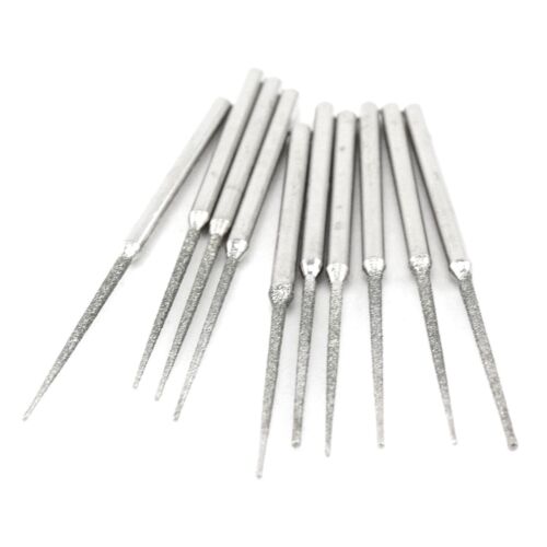 20 pz punte di rettifica diamantata testa affusolata 1,5 mm sbavature rotanti cono affilato esteso - Foto 6 di 8