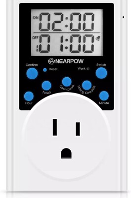 Nearpow Timer Outlet Multifunctional Infinite Cycle Programmable Plug-In