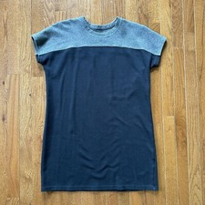 Under Armour Womens Small Dress Tunic Active Short Sleeve Sweatshirt Gray Black