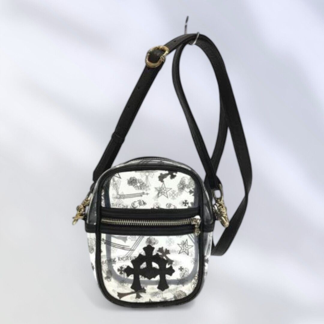 CHROME HEARTS TAKA MINI Clear PVC Patterned Shoulder Bag CHROME HEARTS TAKA MINI Clear PVC Patterned Shoulder Bag