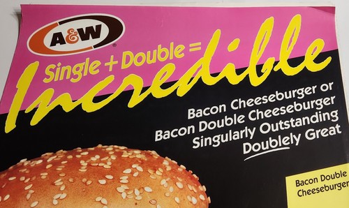 A&W RESTAURANT ROOT BEER POSTER DRIVE IN CRUISE NIGHT CARS MUSCLE BURGER 1980 - Bild 45 von 125