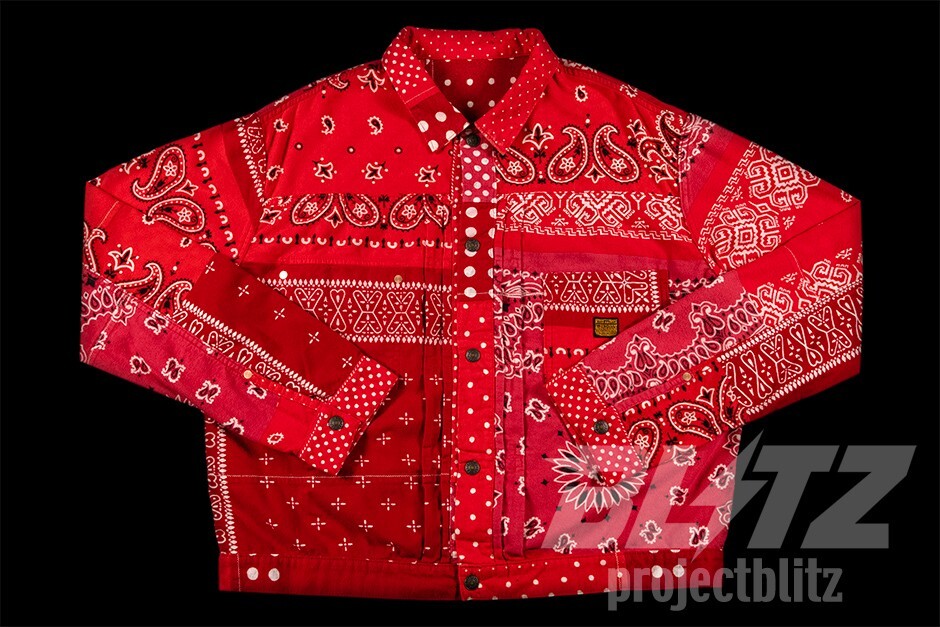 KAPITAL バンダナパッチワーク ジャケット 赤 KAPITAL Reversible Bandana 1st Flannel Jacket Patchwork Red Sz 5