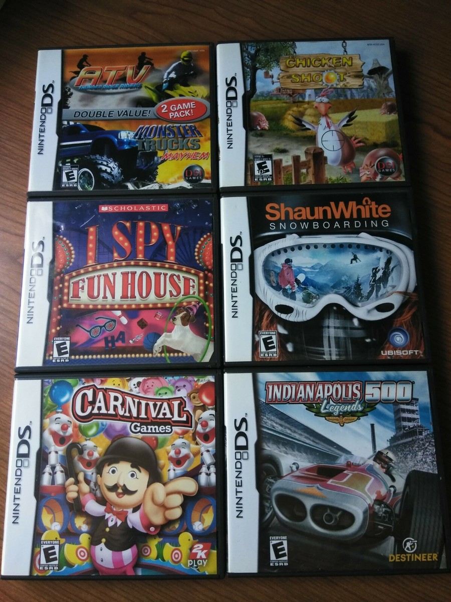 Nintendo DS Game Lot Shawn White, I Spy, Carnival Games Nintendo DS Game Lot Shawn White, I Spy, Carnival Games
