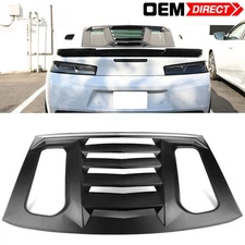 For 16-24 Chevy Camaro Matte Black Rear Window Louver Sun Shield - IKON V2 Style