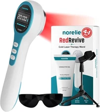 Norelie RedRevive Cold Laser Therapy Wand with Stand & Conductive Gel for... 