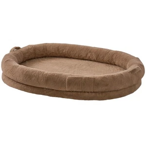 Lit de chien humain 72x48x10in Grande taille humaine lit de chien lavable Faux fourrure de lapin