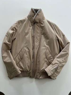 $16K Loro Piana Beige Castorino Fur Lined Bomber Storm System Jacket Men Medium