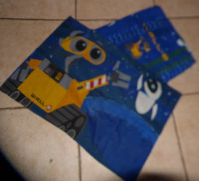 Disney Pixar WALL-E Flat Sheet Twin Blue EVE Jay Franco Kids PILLOWCASE LOT 2