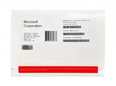 Windows Server 2022 Standard 64Bit English DVD 16 Core