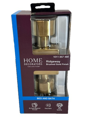 #ad #ad Home Decorators Ridgeway Brushed Gold Privacy Bed Bath Door Knob w Square Rose $19.95