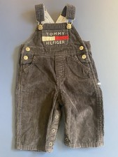 Tommy Hilfiger Logo Infant Baby Corduroy Navy Blue Overalls Size 3-6 Months