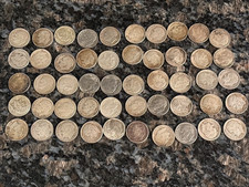 Lot of 50 Roosevelt Dimes - (48) 90% Silver Pre-1965 & (2) Clad Filler Coins