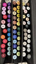 Lot Of 71 SPECTRUM NOIR Alcohol Markers Carrying Case-Barely Used / Tested