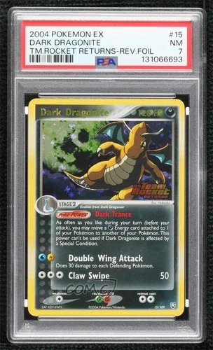 Dark Dragonite Reverse Foil Pokémon EX Team Rocket Returns PSA 7 2004