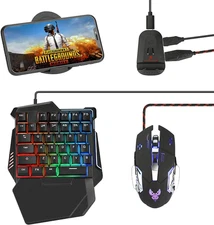 Half Hand Gaming Keyboard and Mouse Combo Laelr 35 Keys PUBG Wired Mechanical 