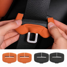 2pcs Car Seat Belt Buckle Covers Universal Rubber Protector Clip Anti Scratch 2pcs Car Seat Belt Buckle Covers Universal Rubber Protector Clip Anti Scratch