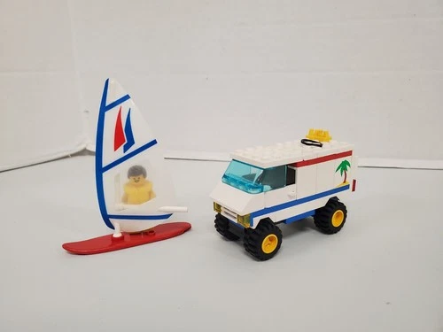 New ListingVTG Lego 1791 Windsurfer & Van w/ Minifig Surfboard Mast Life Jacket
