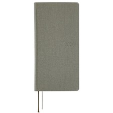 Hobonichi Notebook 2025 Weeks MEGA English Smoke Gray Starting in January Slim