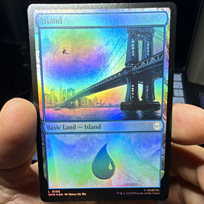 Wizards of the Coast MTG Island Basic Land Foil Full Art SPM 0195 Eng 2025