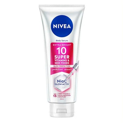 NIVEA Body Serum Extra Bright 10 Super Vitamine Skin Foods Glow Perfection 300ml