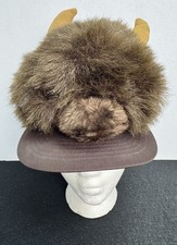 3-D Animal Buffalo Truckers Cap Vintage 1980’s Made In USA Realistic Designs