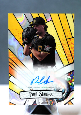 2023 BOWMAN DRAFT - BOWMAN GLASS LAVA AUTOGRAPH 7/75 #BGA-PS PAUL SKENES RC