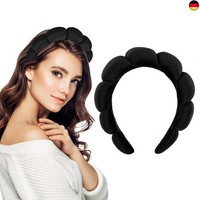 Damen Spa Haarband Stirnband Schwarz Make Up Haarband Weicher Schwamm