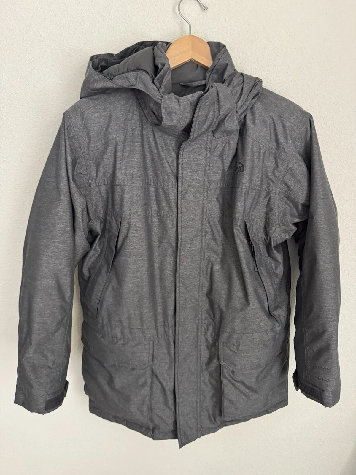 North Face McMurdo Parka 550 Dry Vent Boys Large (14/16) Gray Down Jacket