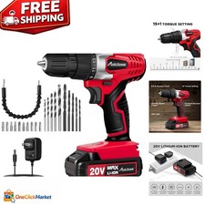 20V Cordless Drill Set with 22 Bits  Variable Speed - Perfect for DIY Projects