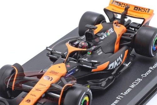 BBURAGO MCLAREN F1 MCL38 MIAMI GP - #81 O.PIASTRI CON VETRINETTA– 18-38215 SCALA - Foto 6 di 6