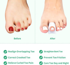 Gel Hammer Toe Correctors - Bunion Corrector for Women and Men, 6 Pack of Sil...