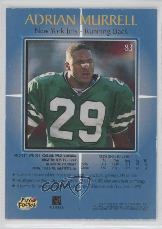 1997 Topps Stars Adrian Murrell #83 - Image 2 of 2