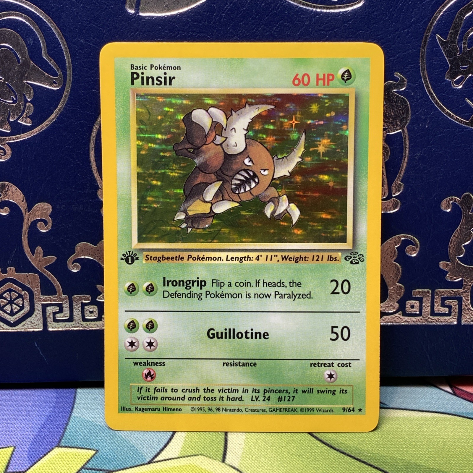 Pinsir 9/64 1st Edition Holo Pokemon Jungle Near Mint NM