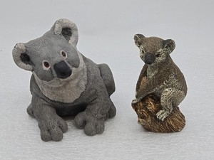 Lot Of 2 Vintage Koala Figurines 3” Don James Porcelain Handpainted