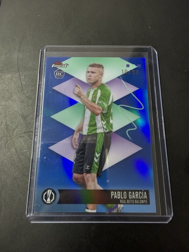 2025-26 Topps Finest UEFA UCC Pablo Garcia Rookie True Blue Rare Refractor /99