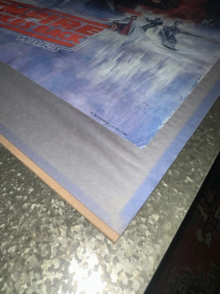 Póster original de la película Star Wars Empire Strikes Back 1980 vintage Foto 2 de 4