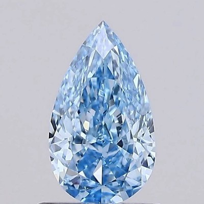 4.70 CT Natural Blue Diamond Pear Cut 10x14 MM VVS1 D Grade IDGL Certified A1