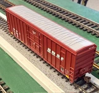 Coche de carga Athearn BNSF 50’ FMC PD escala N #712988 con acopladores de nudillos OB | Condition: Used