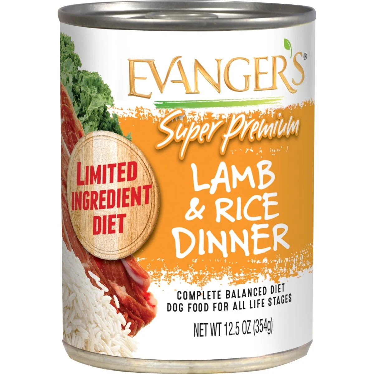 Evanger's Super Premium Lamb & Rice Dinner for Dogs - 12.8 oz Can