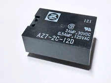 AZ7-2C-12D Zettler PCB Power Relay 12VDC DPDT 2A 9-Pin