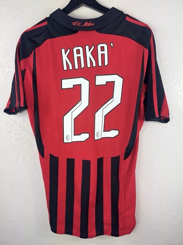 KAKA #22 AC Milan Home football shirt 2007 Soccer Adidas Jersey Mens Size S