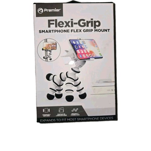 Premier Flexi-Grip SMARTPHONE FLEX GRIP MOUNT Stands Or Clamps Black/White Dog