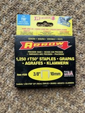 Arrow 50624/T50 Staples 3/8" 10mm 1250 Pack