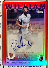 Patrick Williams Autograph Card 1/5 Topps Kyoto Sanga Limited Edition Personali