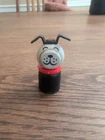 Vintage Wood Wooden Fisher Price Straight  Little People Dog Red Spiked Collar
