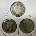 3 Silver Dimes 1899, 1934, 1952