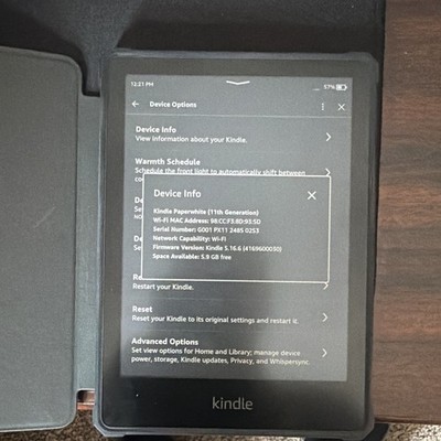Amazon Kindle Paperwhite 11th Gen 7in 8GB Wi Fi Black eBook Reader