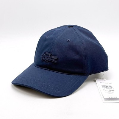 *NEW* UNISEX Lacoste Cotton Twill Badge Cap NAVY BLUE (RK1910 51 166)  
