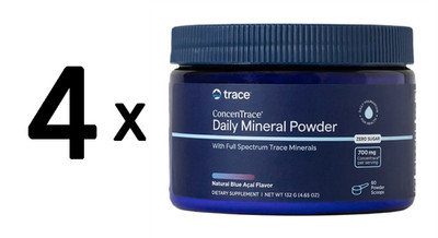 4 x Trace Minerals ConcenTrace Daily Mineral Powder, Natural (189,30 EUR/kg)